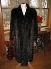 Excellent Small Medium Female Black Mink Fur Coat Jacket #475s