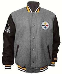 This is an authentic NFL licensed wool blend varsity jacket by GIII 
