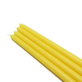 ZestCandle 12 Yellow Taper Candles (1 Dozen)  