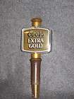 Coors Extra Gold Lucite & Wood Beer Tap Handle 7 inches