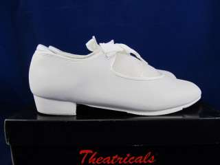 Theatricals Girls White Dance Tap Shoes Sz 7 NIB  