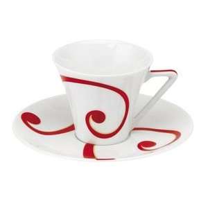  Deshoulieres Arpege Red Demi Tasse Cup