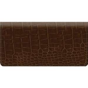  Brown Croc Checkbook Cover