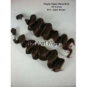   Bulk   100 % Human Hair   Braiding Hair   Color # 4 Dark Brown: Beauty