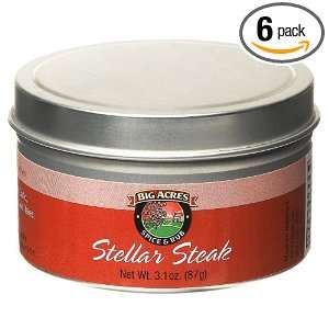 Big Acres Stellar Steak Spice & Rub, Tins (Pack of 6):  