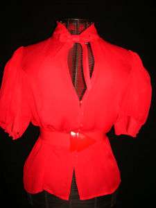 QUEEN LATIFAH RED SILK BLOUSE S/S 16W NUMBER 27/75  