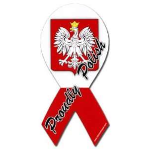  Poland   Country Ribbon Magnet (Proudly Polish 
