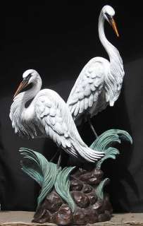Robert Taylor Great Egrets Bornze Sculpture white Hand Signed MAKE 