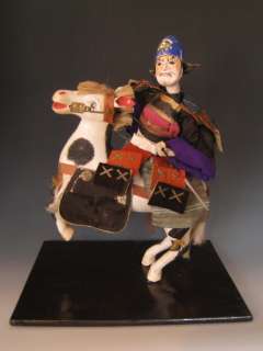 Japanese Edo Period Takeda Doll, Samurai on Horse  