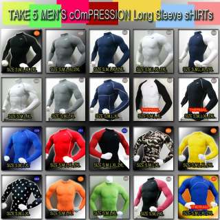 TAKE5 MEN’S COmPRESSion skin tight Long sleeve Shirts (All,S,M,L,XL 