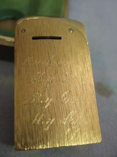   Evans Gold Texture Lighter in BOX Take A L@@K Inscription  