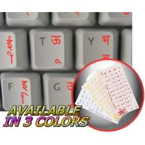  URDU KEYBOARD STICKERS WITH RED LETTERING ON TRANSPARENT 
