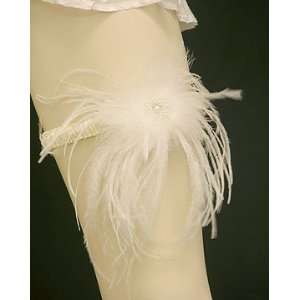  Ostrich Feather Bridal Garter 