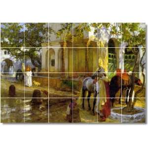  Frederick Bridgman Horses Floor Tile Mural 9  32x48 using 