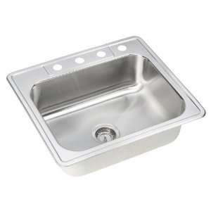   Steel 25 x 22 Inch Single Basin Kitchen Sink DSE12: Home Improvement