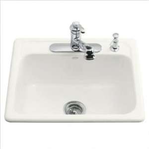 Bundle 77 Mayfield Self Rimming Kitchen Sink Finish: Biscuit, Faucet 