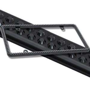   Chrome License Plate Frame   125 Black Crystals: Arts, Crafts & Sewing