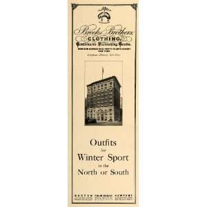 1925 Ad Brooks Brothers Clothing Winter Sport Outfits   Original Print 