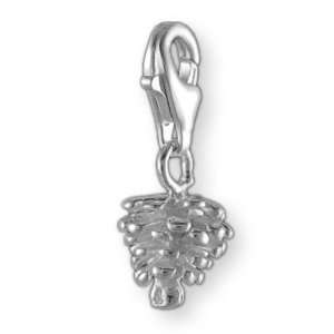  MELINA Charms clip on pendant pinecone sterling silver 925 