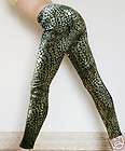 silver Leopard Legging American Tight shiny lam Apparel