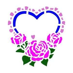  Tattoo Stencil   Heart w/ Three Roses   #498 Health 