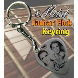  Celine Dion Metal Guitar Pick Keyring Musical Instruments