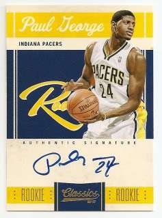 10/11 Classics Paul George Auto Rookie Autograph RC Pacers #d 77/449 