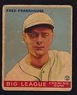   GOUDEY FRED FRANKHOUSE BOSTON BRAVES ORIGINAL CARD #131 G/VG CONDITION