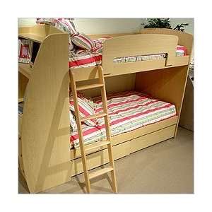   Over Full with Left Desk and Ladder Wood Bunk Bed: Furniture & Decor
