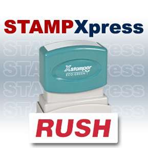 Xstamper RUSH Rubber Stamp SHA1234   Red Ink   Mail  
