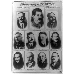  VM Molotov,Joseph Stalin,LM Kaganovich,officials,Communist 