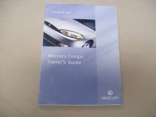 Used 2002 Mercury Cougar Factory Owners Manual  
