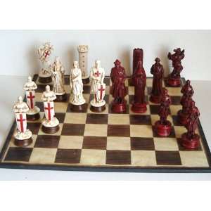    Crusaders Vs Saladin Chess Set (Rosewood/Ivory) Toys & Games