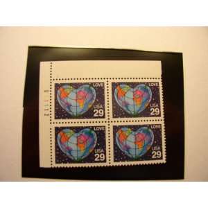   Postal Stamps, Love, S#2535, PB of 4 29 Cent Stamps 