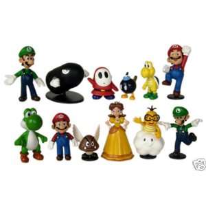  Nintendo Super Mario Bros Exclusive 12 Pcs. Figure Set 