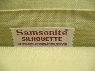 vtg NOS Samsonite Silhouette Two Suiter Suitcase Deep Olive Hard Side 