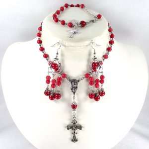  Catholic Wedding Jewelry 6mm Coral Red Jewelry