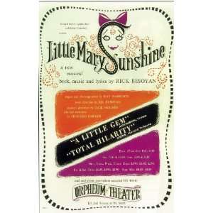 Little Mary Sunshine (Broadway)   Movie Poster   27 x 40  