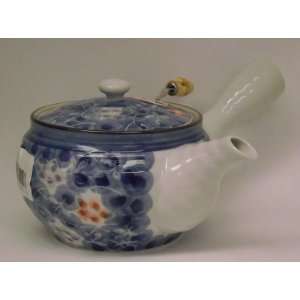  Japanese Tea Pot 12 oz. Blue & White: Kitchen & Dining
