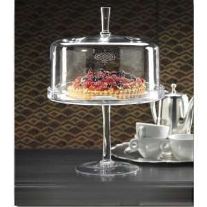    La Pasticceria Etched Footed Cake Plate and Dome: Home & Kitchen