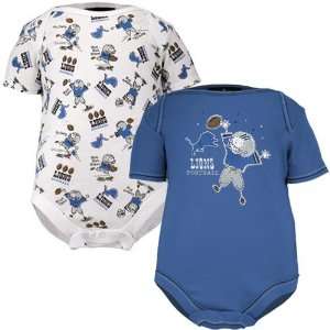  Detroit Lions Light Blue & Print Infant 2 Pack Bodysuit 