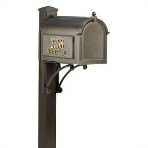  Streetside Post Mounted Mailbox with Finial Ball Top Finish: Black