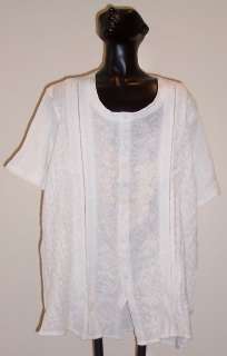 NWT Cotton Embroidery Lace Sequins Gypsy Top Blouse XXL  