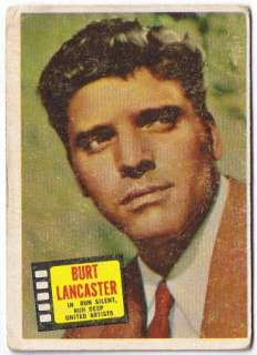 1957 Topps Chewing Gum Hit Stars Burt Lancaster #68  