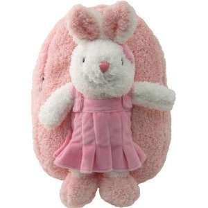   Girls Pink Plush Backpack with Bunny Stuffie item#kk8265: Toys & Games