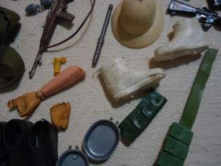   1960s GI Joe Lot Uniforms Weapons Survival Gear Bushy Hair  