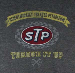 STP Motor Oil Retro Pre Faded Hybrid Tee Shirt Small  