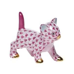  Herend Strutting Kitty Raspberry Fishnet: Home & Kitchen