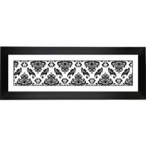   Black Filigree Stepped Strip 52 1/8 Wide Wall Art