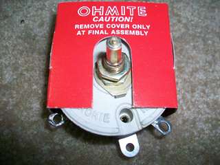 OHMITE 100 OHM 100 WATT RHEOSTAT 1/2 SHAFT  